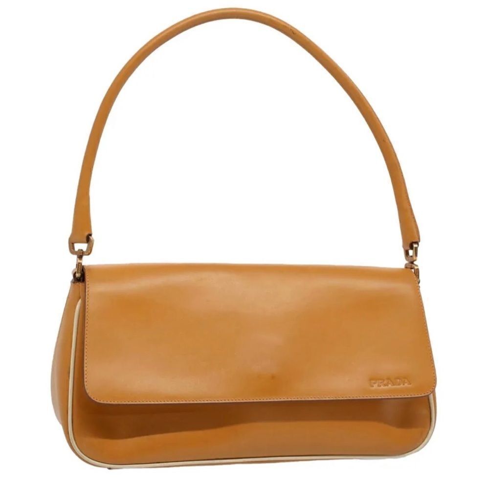 PRADA Leather Shoulder Bag 💼 yellow